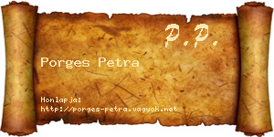 Porges Petra névjegykártya