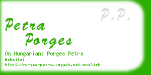 petra porges business card